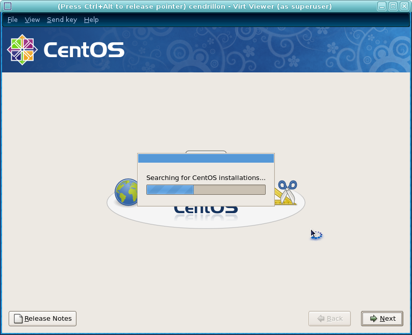 Searching for CentOS installation