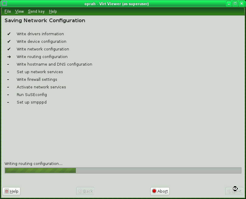 Saving Network Configuration